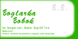 boglarka bobok business card